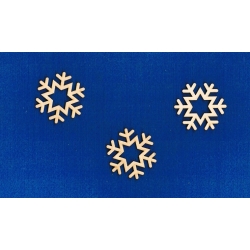 SKLEJKA #3mm Śnieżynka 5cm , pusty środek  , CENA  za 1szt  ( nr 4 )
